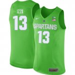 Men Steven Izzo Michigan State Spartans #13 Nike NCAA 2020 Green Authentic College Stitched Basketball Jersey HF50U87QF